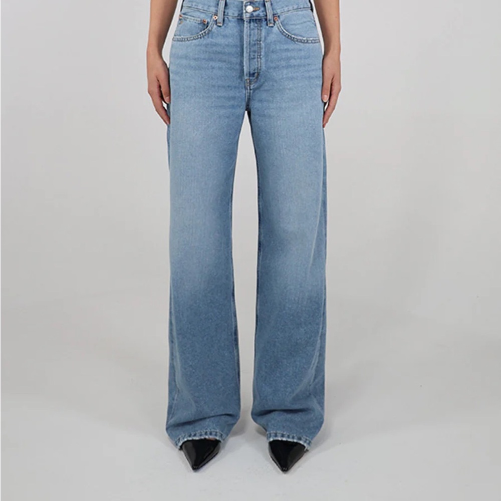Etica Sky Blue Wide Leg Jeans